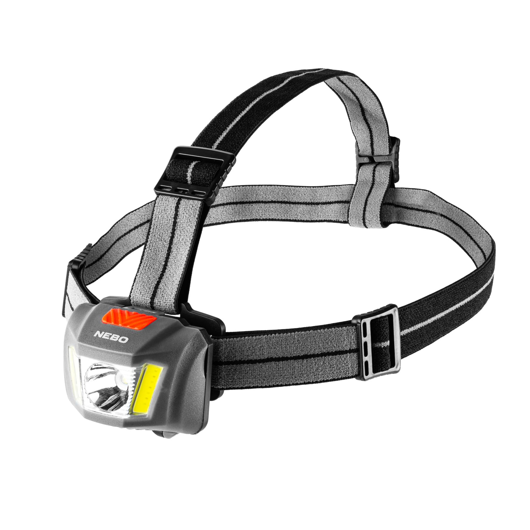 NEBO Einstein Duo 400 – 400 Lumen Dual-Color LED Headlamp with Red Light, Tilting Bracket, AAA Batteries Included, IPX4 Water Resistant