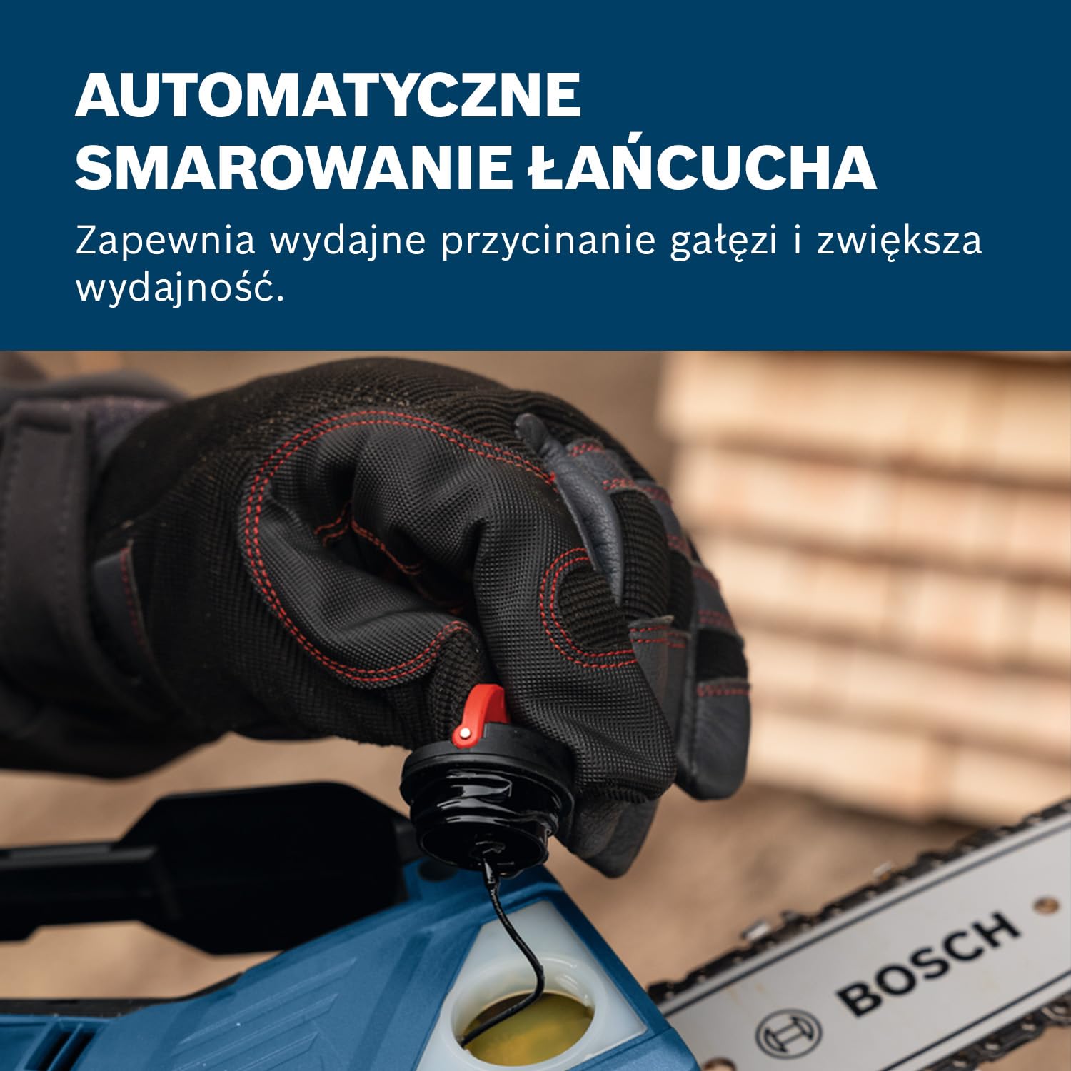 Bosch Professional 18V System Piła do gałęzi GKE 18V-20 (do 350 cięć na cykl ładowania, cięcie gałęzi o grubości do 18 cm, silnik bezszczotkowy, osłona 20 cm, bez akumulatora)