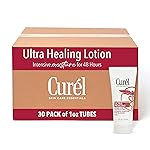 Curel Ultra Healing Intensive Fragrance-Free Lotion For Extra-Dry Skin, Dermatologist Recommended, Ideal for Sensitive Skin, Cruelty Free, Paraben Free, 1 Oz, Pack of 30