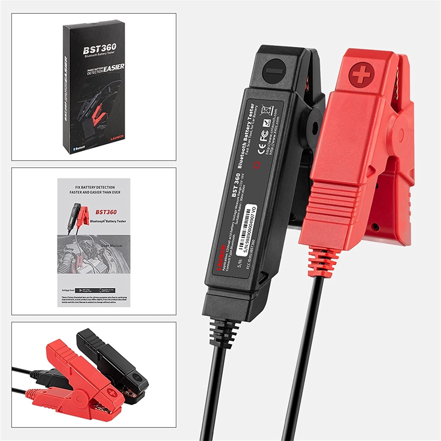 Autobatterietester X431 BST-360 Bluetooth Batterie Test Clip Analyzer 6V 12V 2000CCA BST360 Spannungstester für x431 Adnroid/Gerät Kann genau erkannt Werden