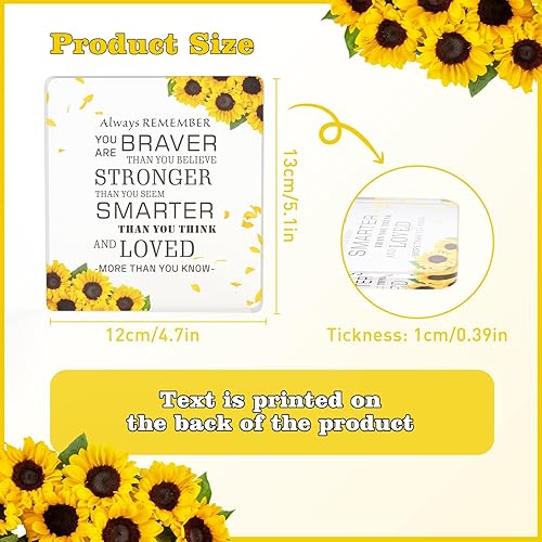 Miniatura 2 de Regalos de cumpleaños de acrílico para mujeres, regalos inspiradores con citas inspiradoras, citas de decoración de escritorio de oficina,