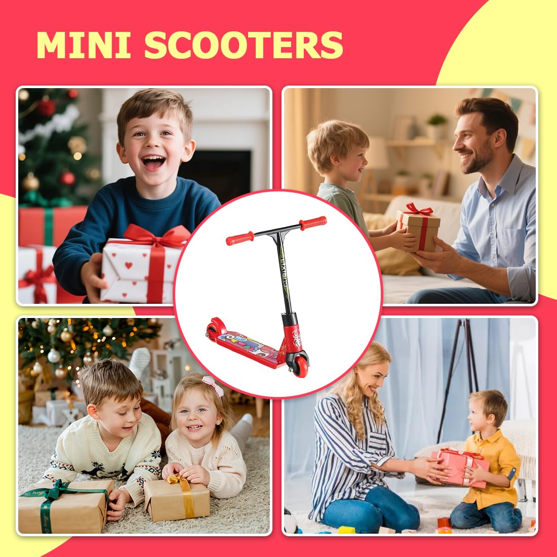 4 pezzi Mini monopattino, mini skateboard, skateboard da dito, per bambini, bomboniere, riempitivi per fotografie