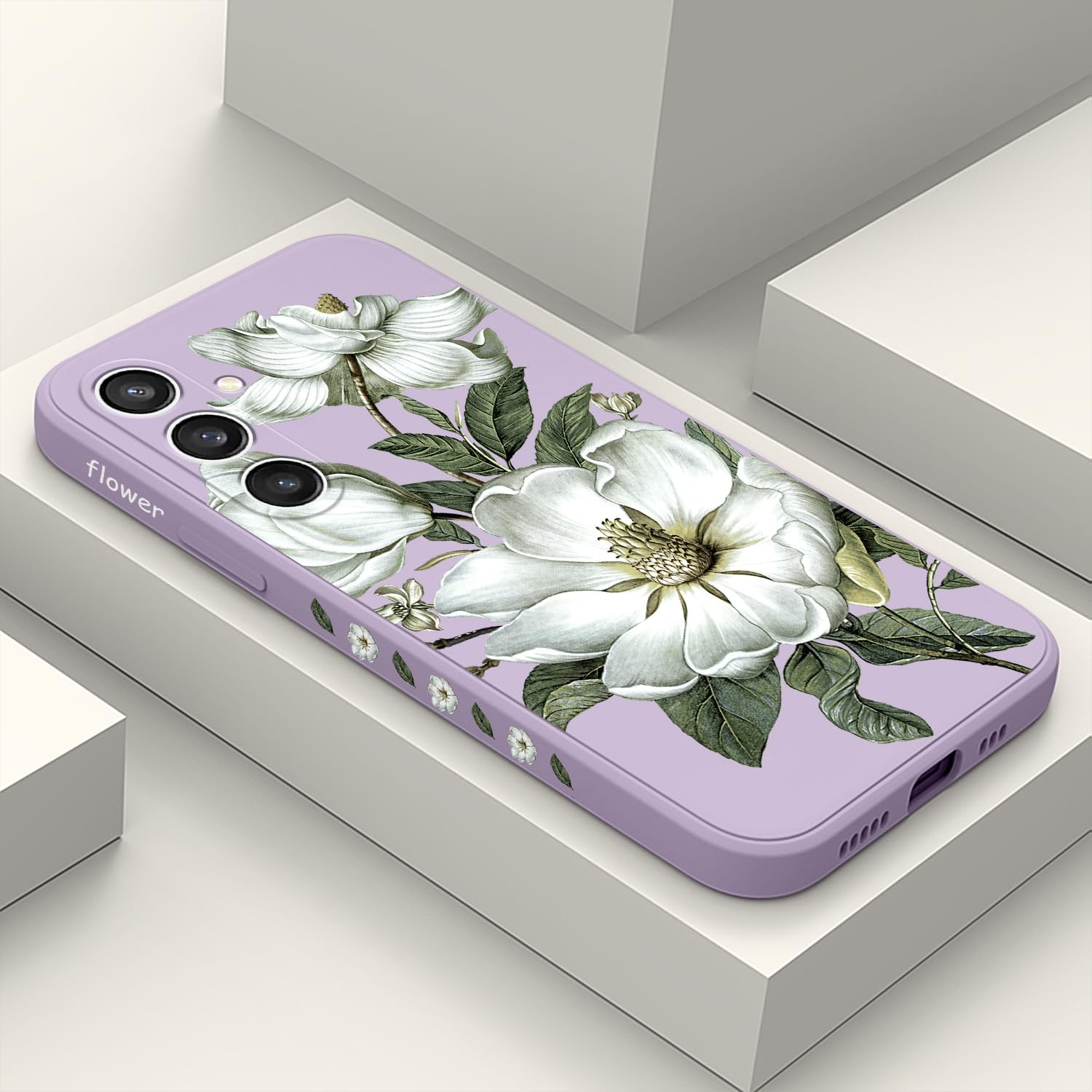 Coque silicone Samsung S23 FE antichoc avec flocage interne violet - 8
