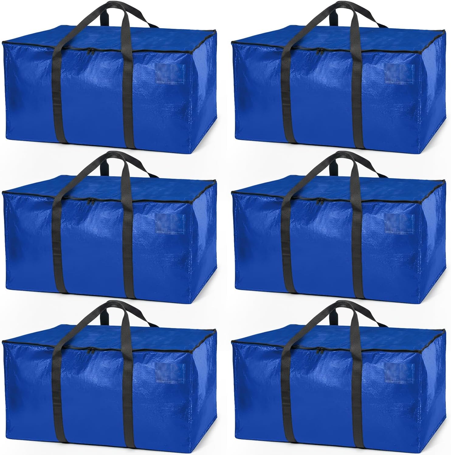ClearSpace Heavy Duty Storage Bags – 6-Pack Moving Bags with Straps