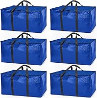 Vista 17 de ClearSpace Bolsas de mudanza o bolsa de almacenamiento de gran tamaño – Cajas grandes para mudanzas con correas de mochila, cremalleras y asas