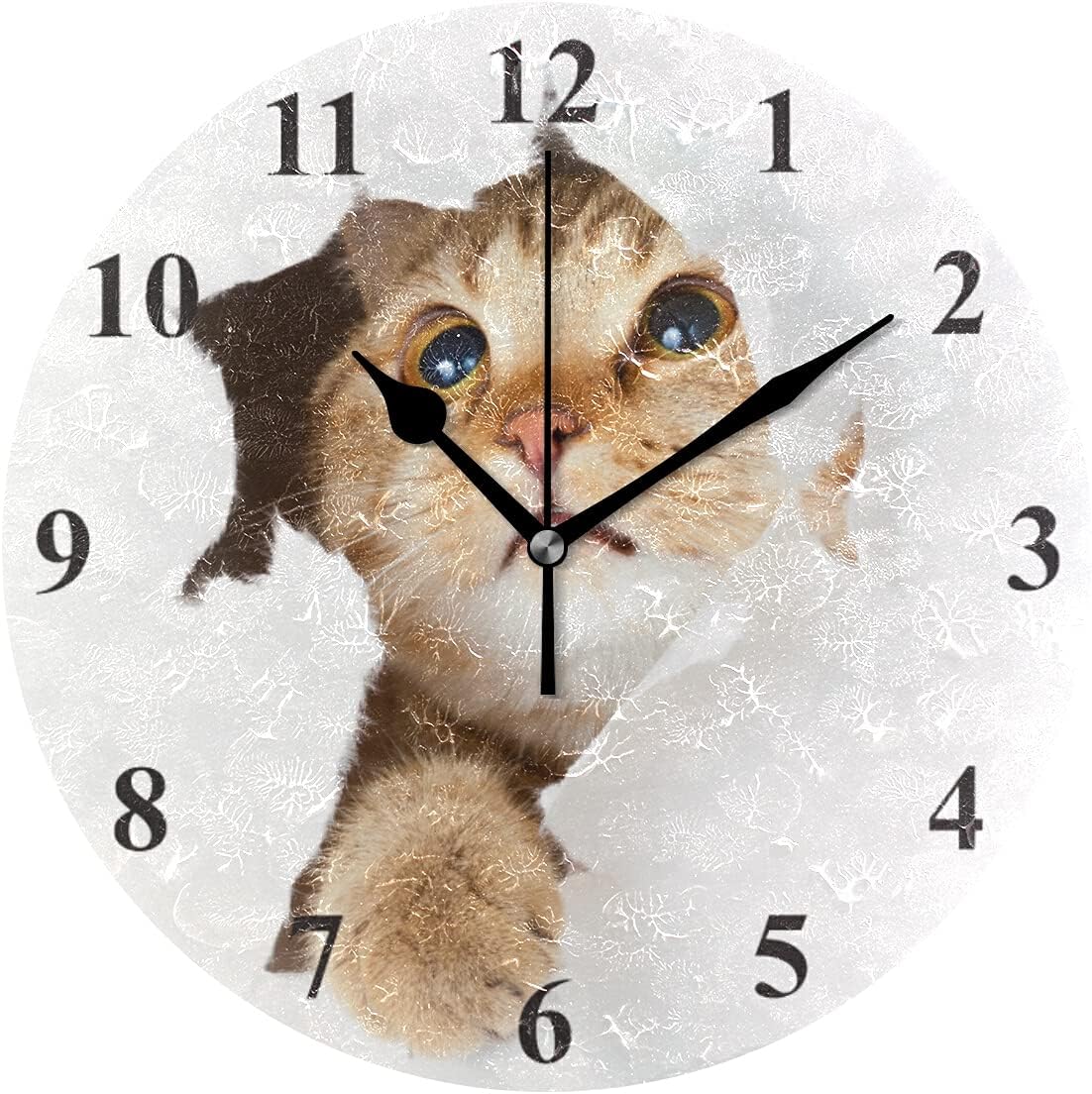 Chovy 掛け時計 置き時計 北欧 おしゃれ かわいい サイレント 連続秒針 壁掛け時計 部屋装飾 猫 プレゼント 最大94 Offクーポン 猫柄 おもしろ インテリア 可愛い ネコ 子供部屋