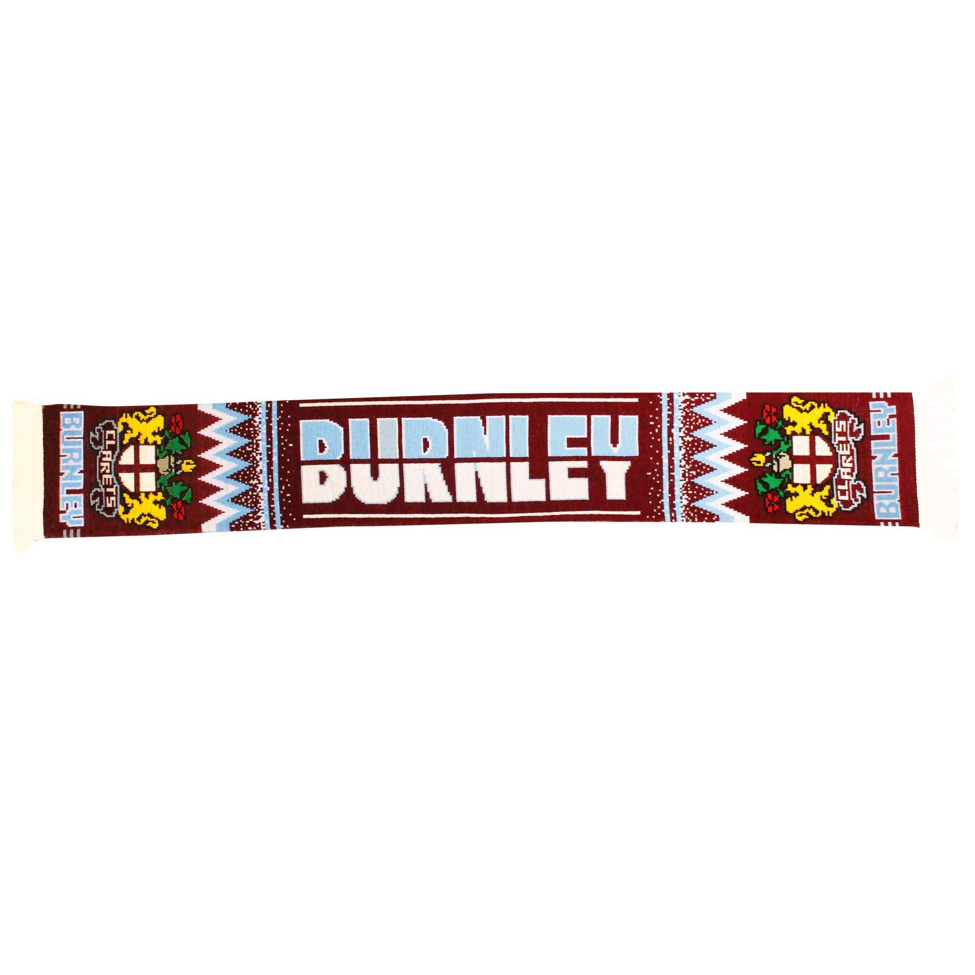 Beyond Happy Burnley FC Football Supporters' Scarf - Burnley Clarets Football Fan Scarf - 100% Acrylic