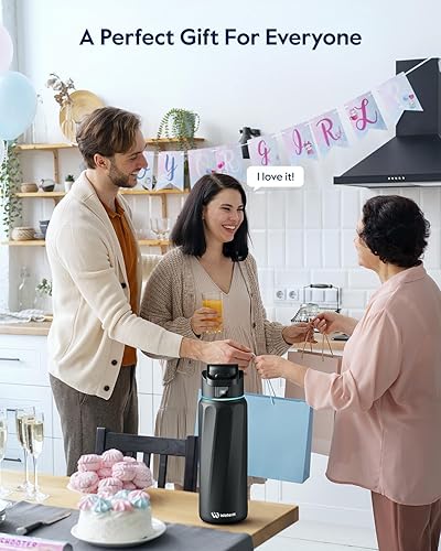 Miniatura 7 de BOOST - Botella de agua inteligente con recordatorio y rastreador, botellas aisladas al vacío de doble pared de acero inoxidable, 32 onzas sin BPA,