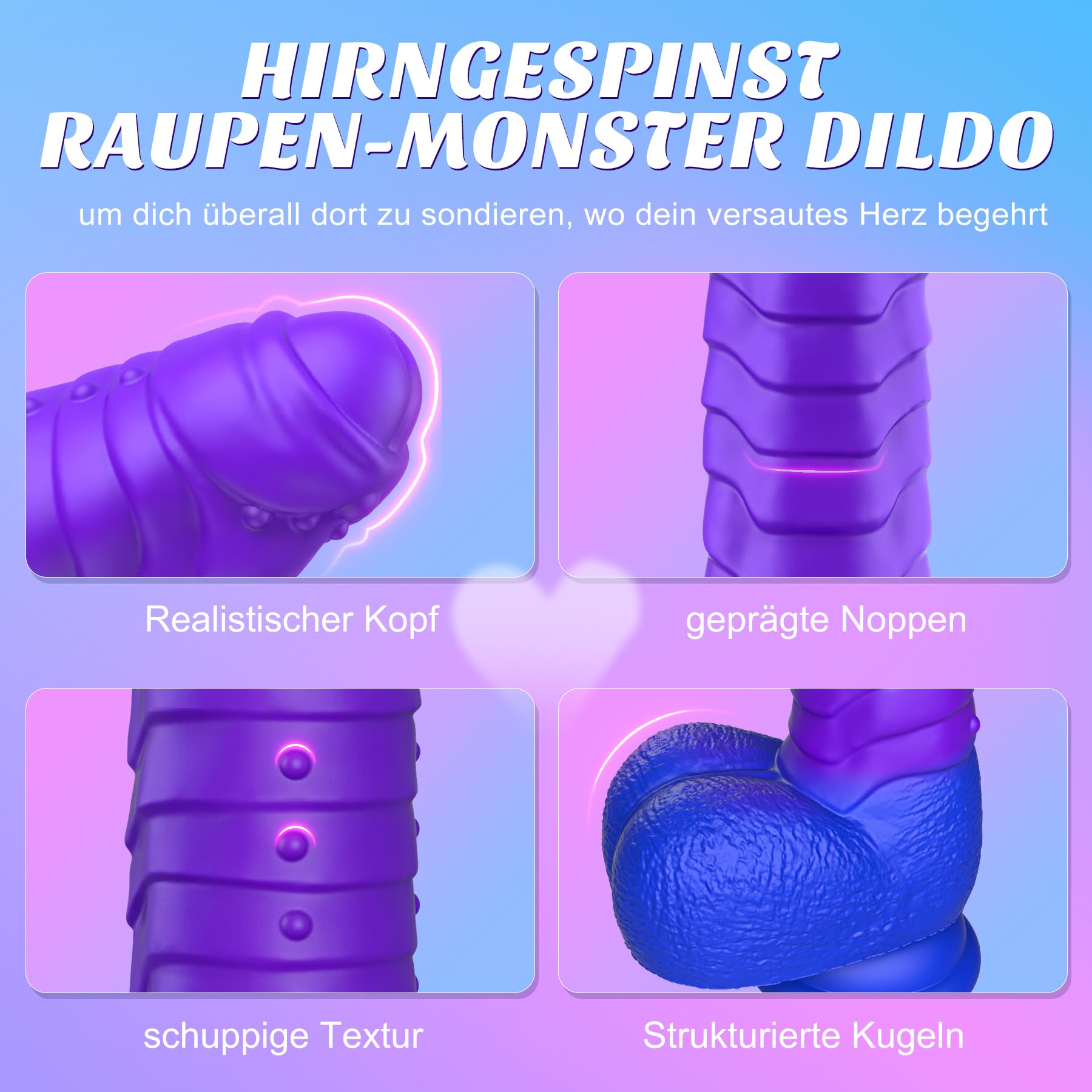 Consolador Vibrador de Empuje con Aplicación - Moster Consoladores Vibración Juguete Sexual Femenino, Consolador Anal de Fantasía para Mujeres, Vibradores de Calefacción Parejas Juguetes Sexuales