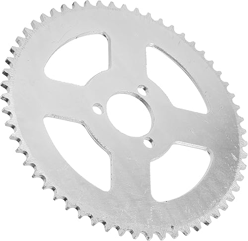 Miniatura 9 de VGEBY Piñón T8F 58T, Piñón de acero blanco T8F 58T, manivelas de 3 agujeros, 1.142 in, compatible con mini motocicleta de 4749 cc, ATV Kart,