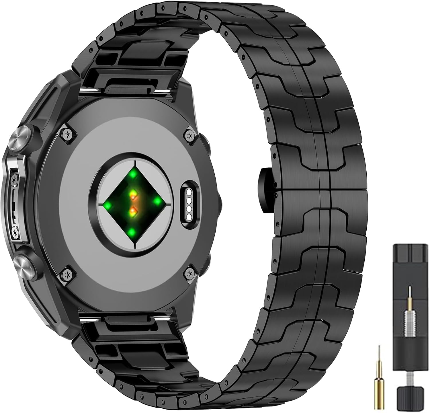 26mm Stainless Steel Watch Band Compatible with Garmin Tactix 8/Fenix 8 pro 51mm/Fenix 6X/7X/5X/7X Pro/6X Pro/5X Plus,Quick Fit Metal Strap For Descent Mk2/2i/3i/quatix 8 51mm/Enduro3 2 - Image 2