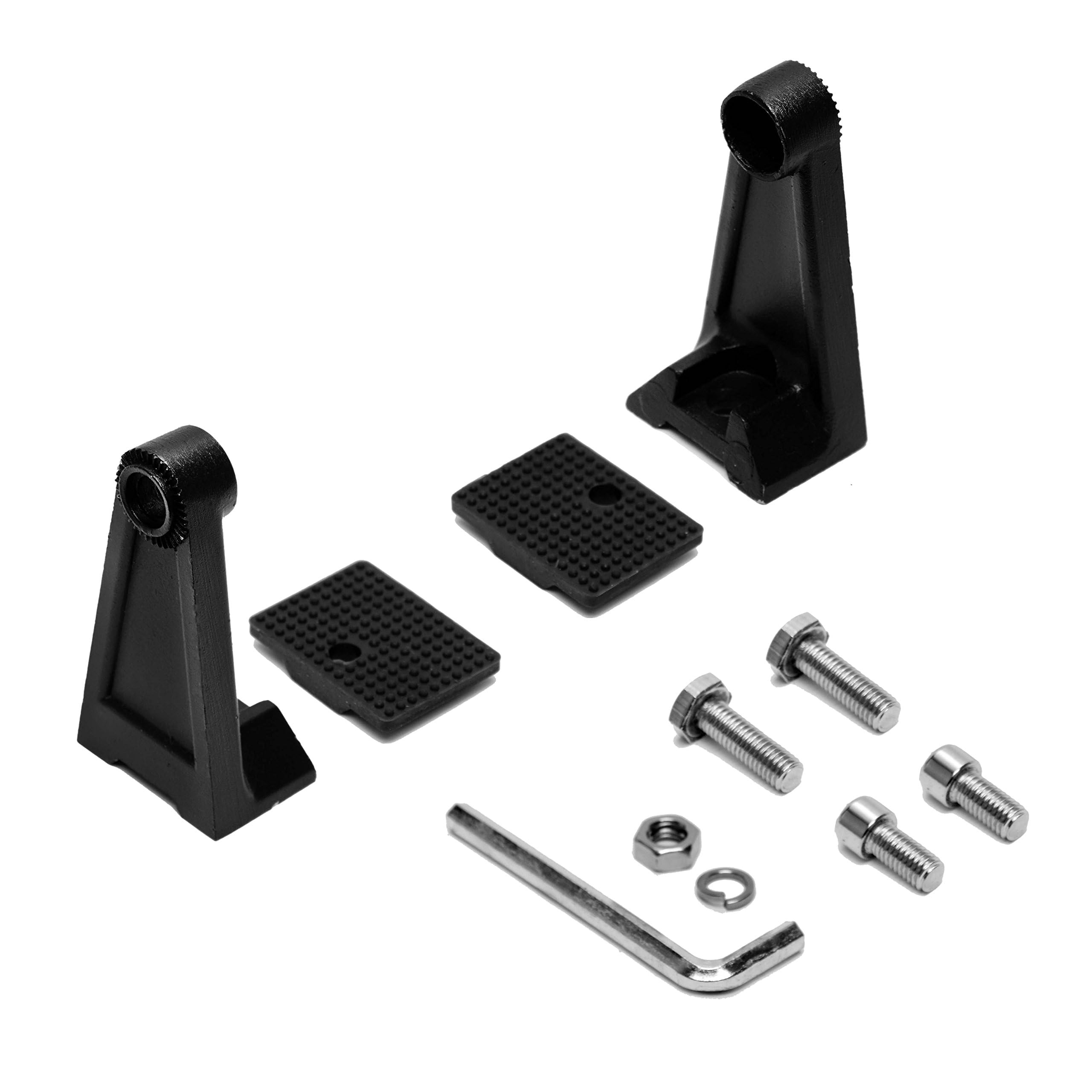 Eyourlife Universal Side Mounting Bracket for Double Row Straight or Curved LED Light Bar - Rubber Pad Included (Pack of 2)