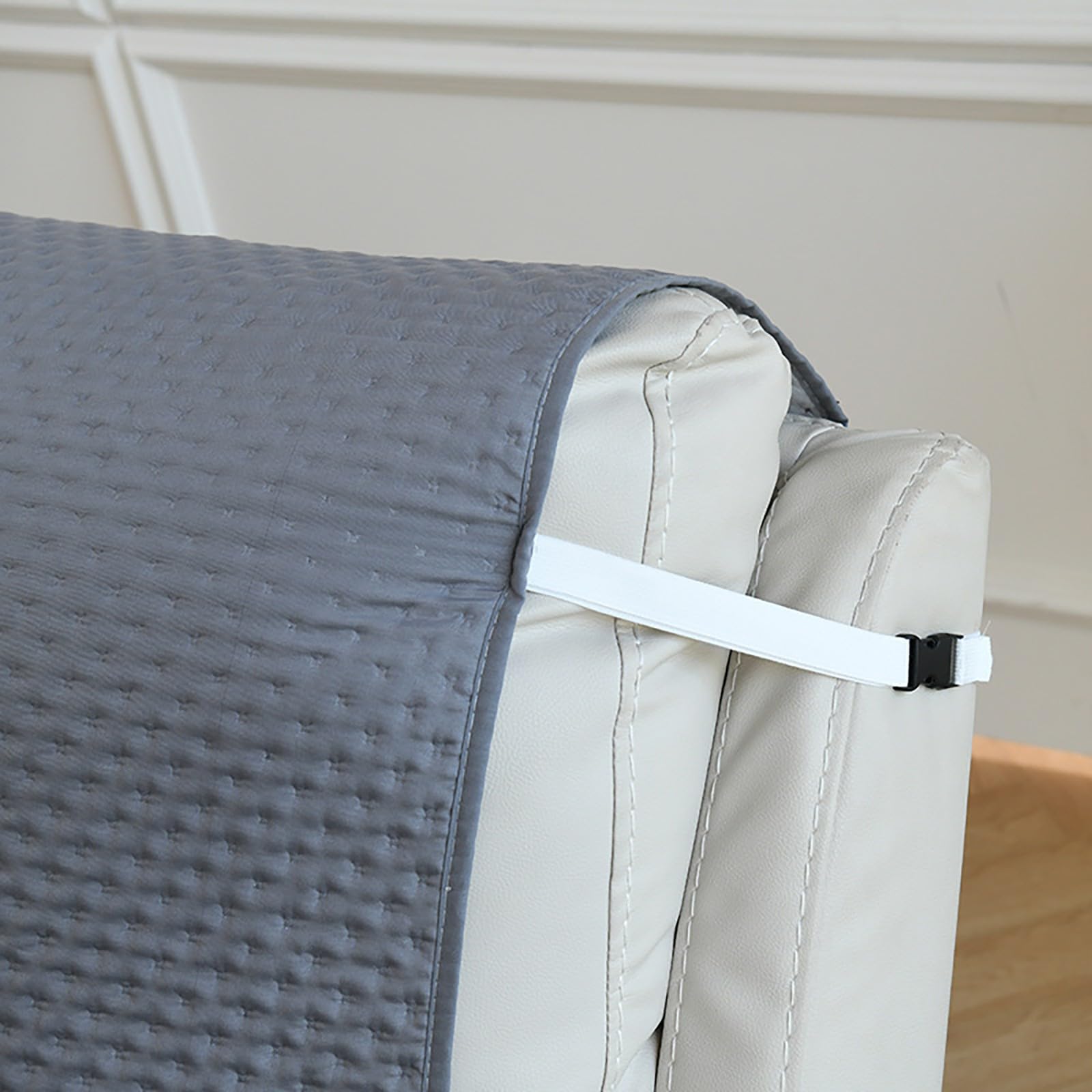 Copripoltrona Reclinabile Rinfrescante con Tasca Portaoggetti, Copridivano Poltrona Impermeabile con Elastici, Protezione per Mobili Traspirante e Lavabile(Beige,55x196cm)