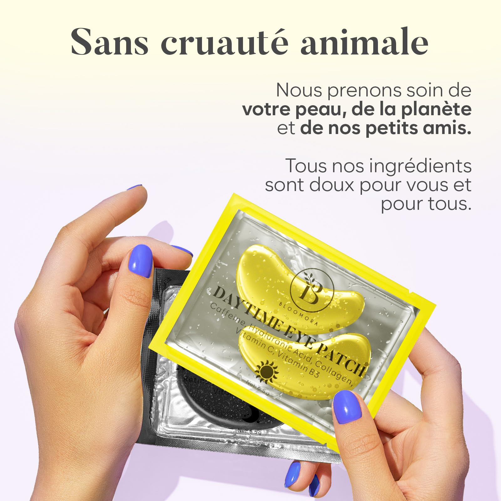 Patch Yeux Anti Cernes (30 paires, Jour et Nuit), Masque Yeux avec Caféine, Collagène et Acide Hyaluronique, Patch Anti Cernes, Eye Mask pour l'hydratation et les poches