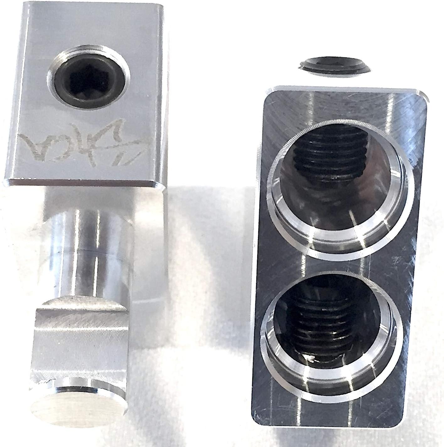 Pair of Sky High Car Audio Dual 1/0 Gauge to 1/0 Gauge Amp Input Reducers