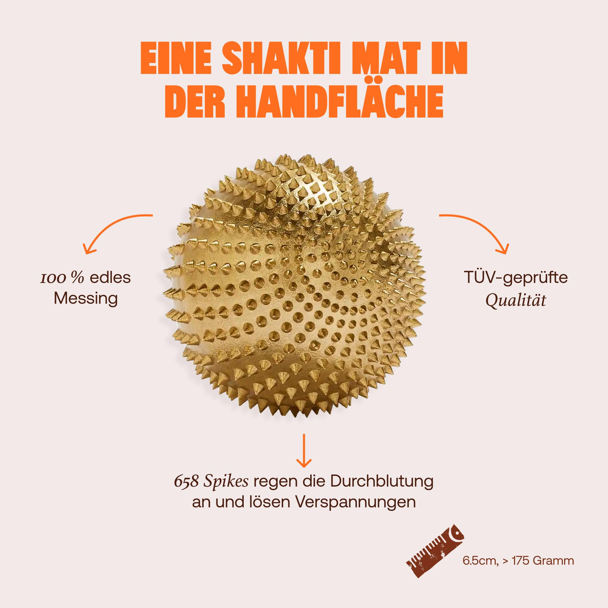 ShaktiMat [Das Original seit 2007] Spiky Ball - Igelball für intensive Akupressur und Massage - Faire Produktion - Rollmatte und Ständer aus Naturkork - Regen die Durchblutung an & lösen Verspannungen