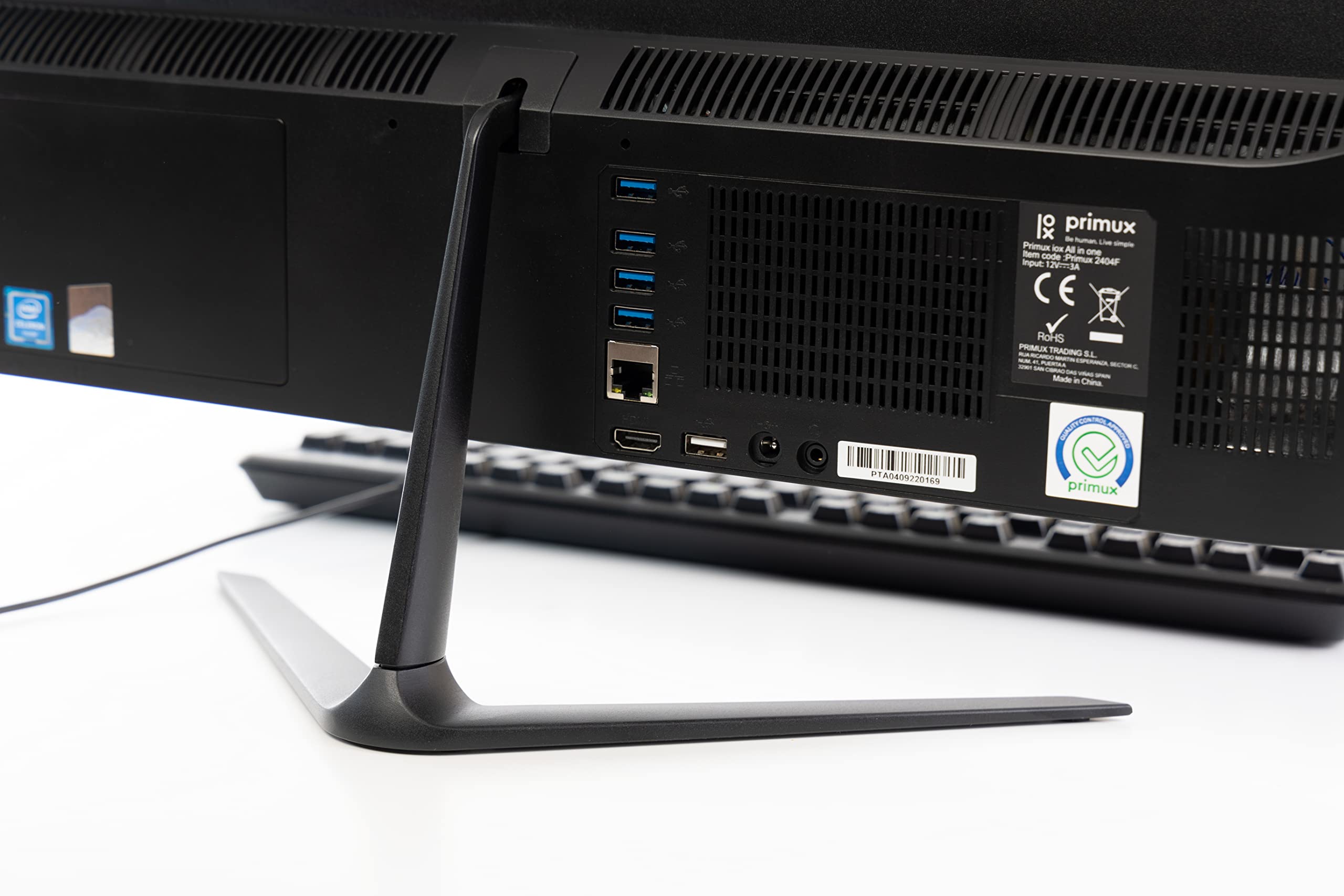 Primux Ordenador All in One Todo en Uno Iox 2404F | 23.8 Pulgadas | Intel Celeron N4020 | 4GB RAM | 128GB SSD ampliables | WiFi AC | Windows 11 Pro | Incluye Teclado y ratón