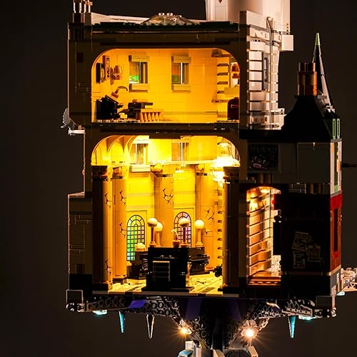 Miniatura 4 de Hilighting Kit de luz LED mejorado para Lego Gringotts Wizard Bank Horcrux War Building, compatible con el modelo Lego 76417 para adultos, regalo