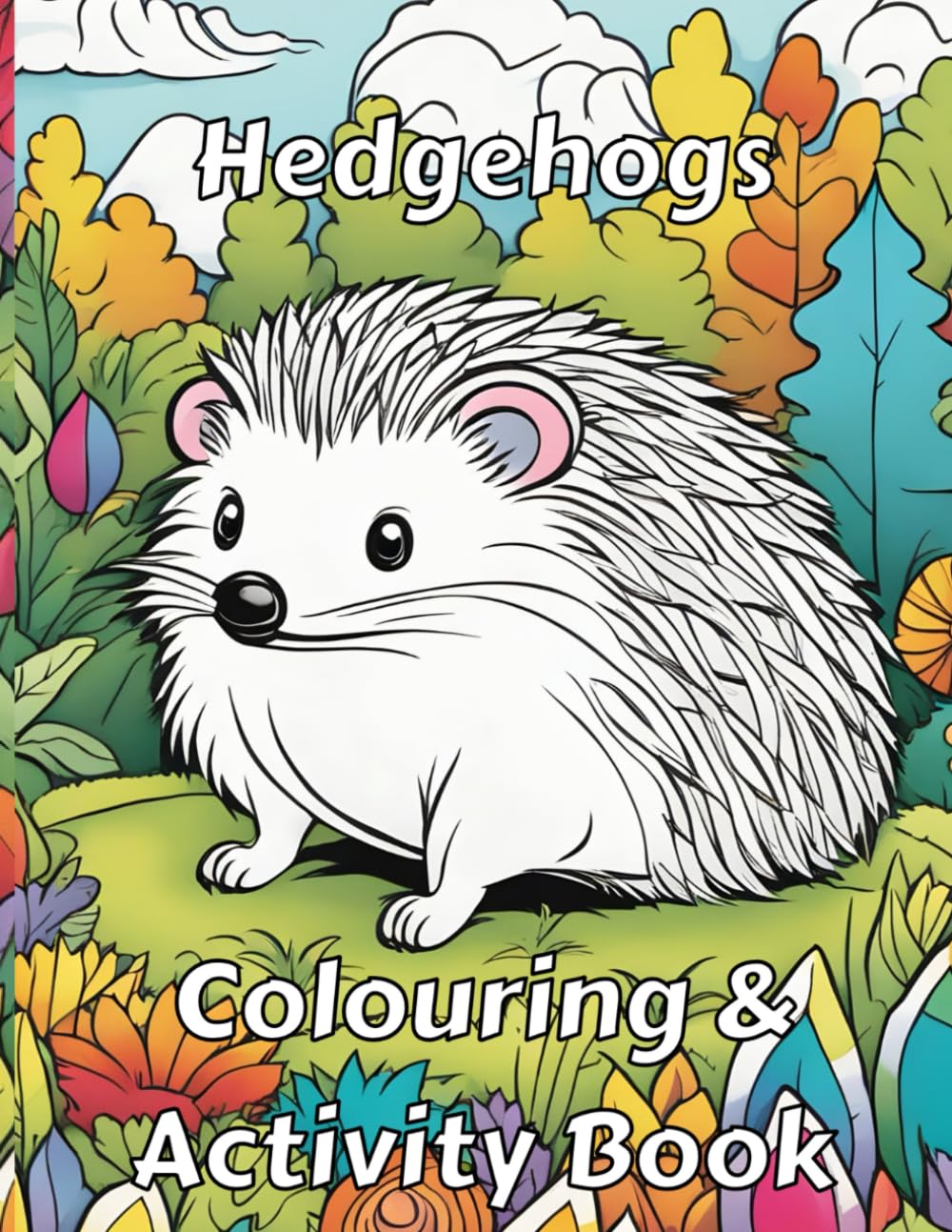 Hedgehog Colouring and Activity Book With Fun Facts: Learn While Having Fun