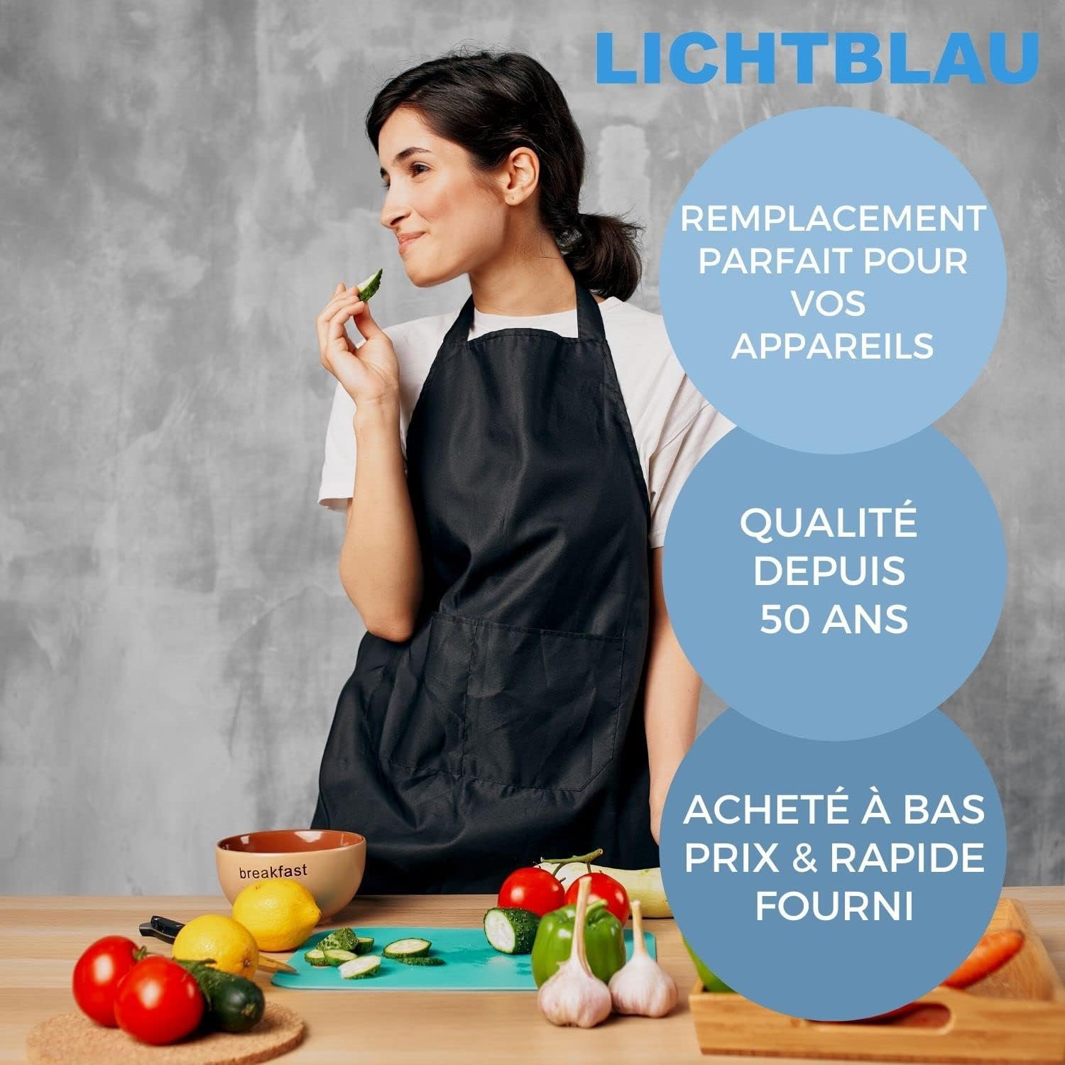 Spatule Avec Collerette Pour Thermomix TM31/TM5 Lichtblau - Accessoire Remplacement, Gris Foncé