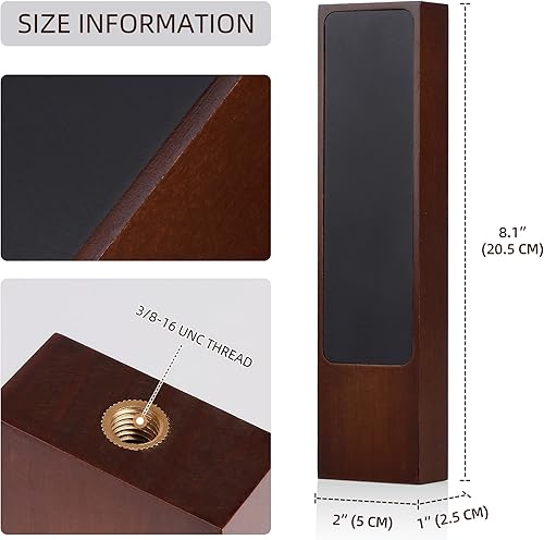 Miniatura 2 de Mangos de grifo de cerveza de pizarra, manijas de madera de nogal con pizarra y marcador blanco, asas de barril para cerveza casera, bares,