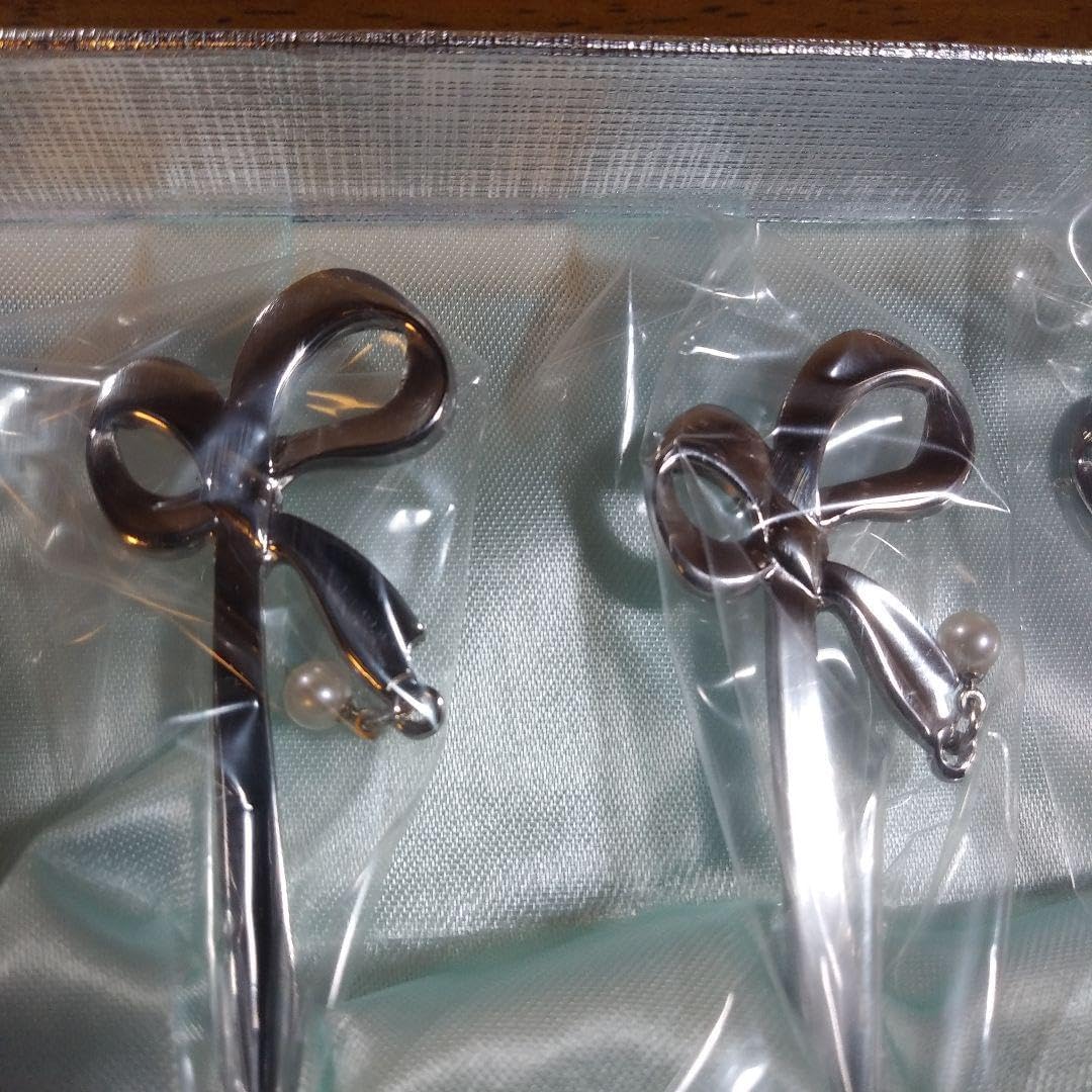 ミキモト リボン型 ステンレススチール マドラー 5本セット