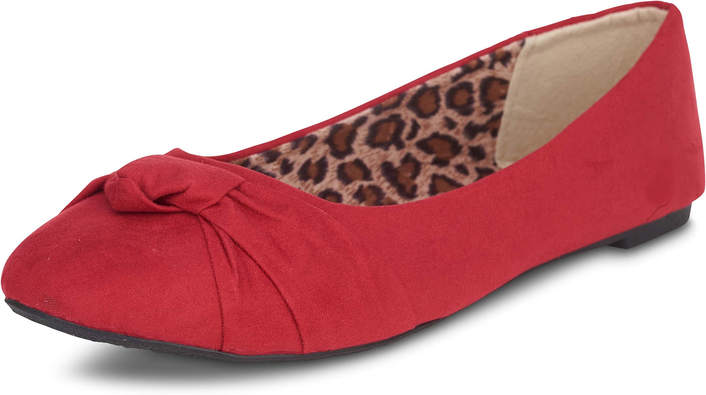 Ballet Flats for Women, Comfortable Slip on Faux Suede Round Toe, Ballerina Dressy Flat Shoes
