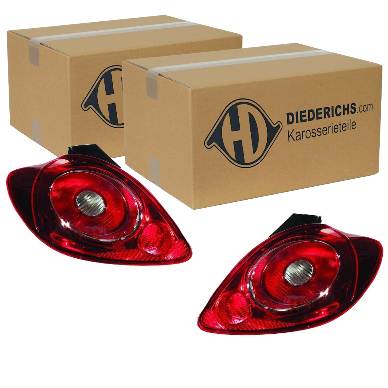 2x Diederichs P21/5W PY21W Rückleuchten links+rechts | 1461090 + 1461091 Kompatibel mit KA (RU8)
