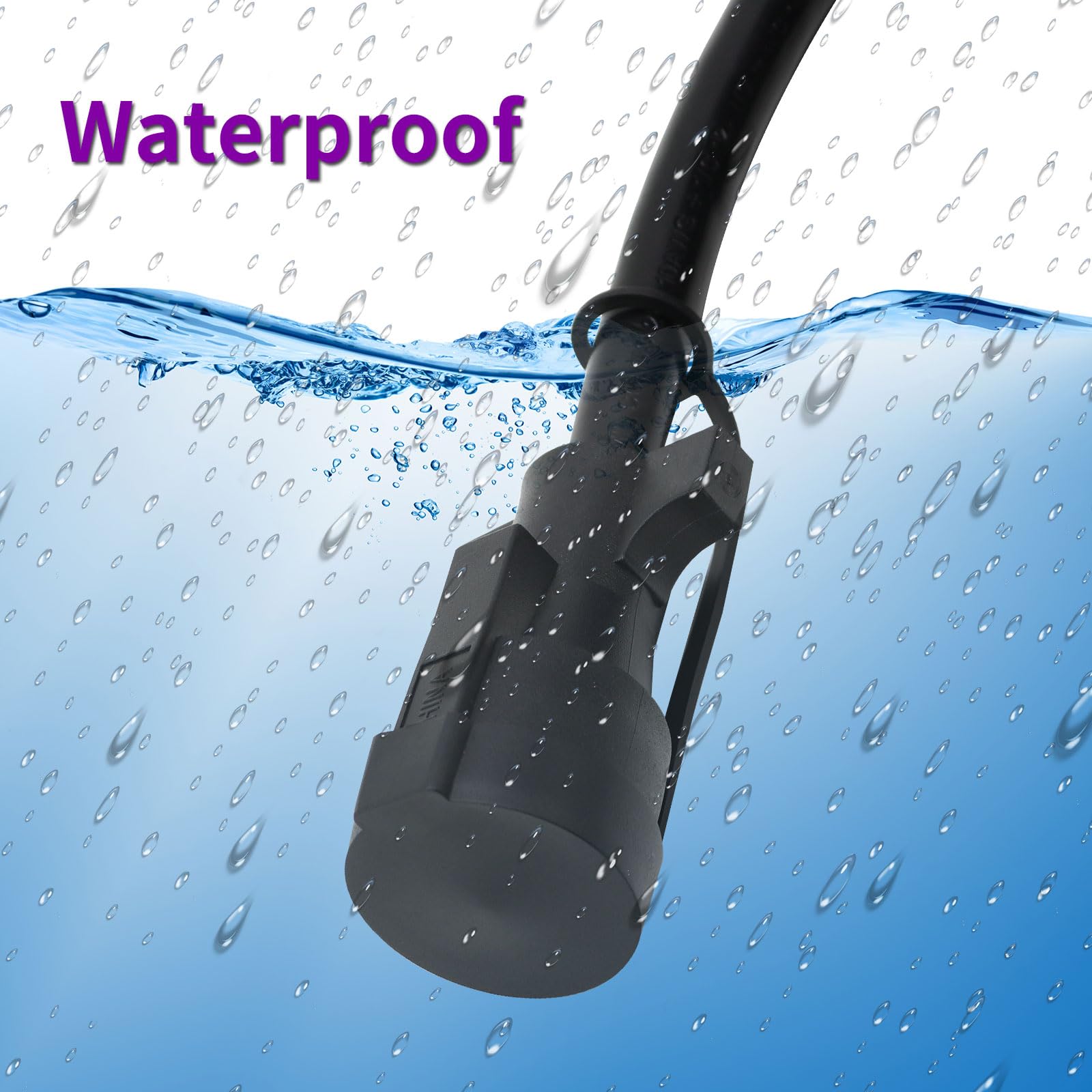 Gubrdfrsod 8 FT 7 Pin Trailer Plug Heavy Duty Trailer Wire Extension Pure Copper 7 Wire Trailer Wiring Harness Kit with Dust Cover 7 Way Trailer Plug Cord for RVs Trailers Campers