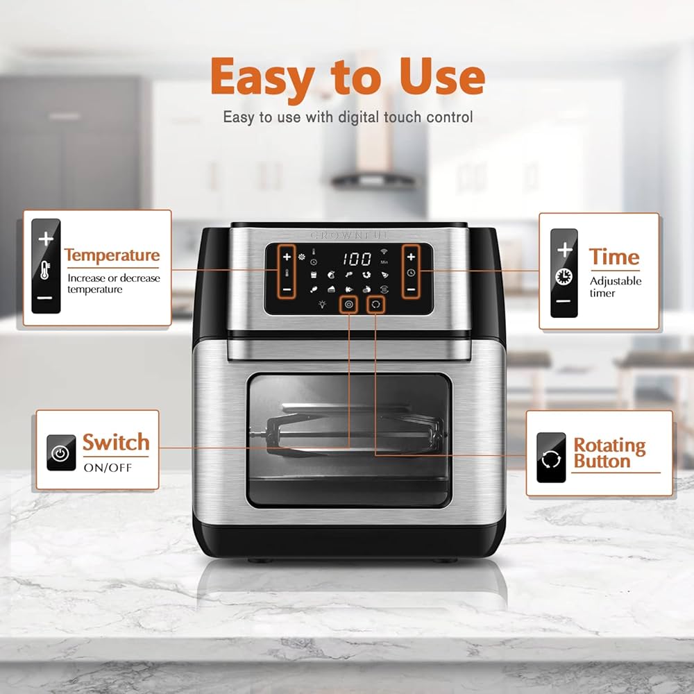 新品】CROWNFUL ノンフライオーブン TXG-KK-DT10L-D-W Amazon.co.jp