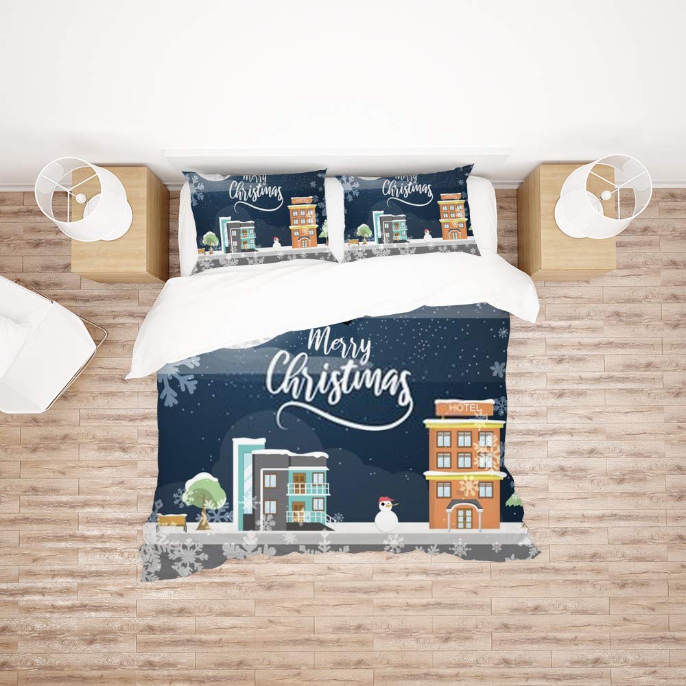 Parure de lit 3 pièces ultra doux motif Noël pour sublimer la chambre