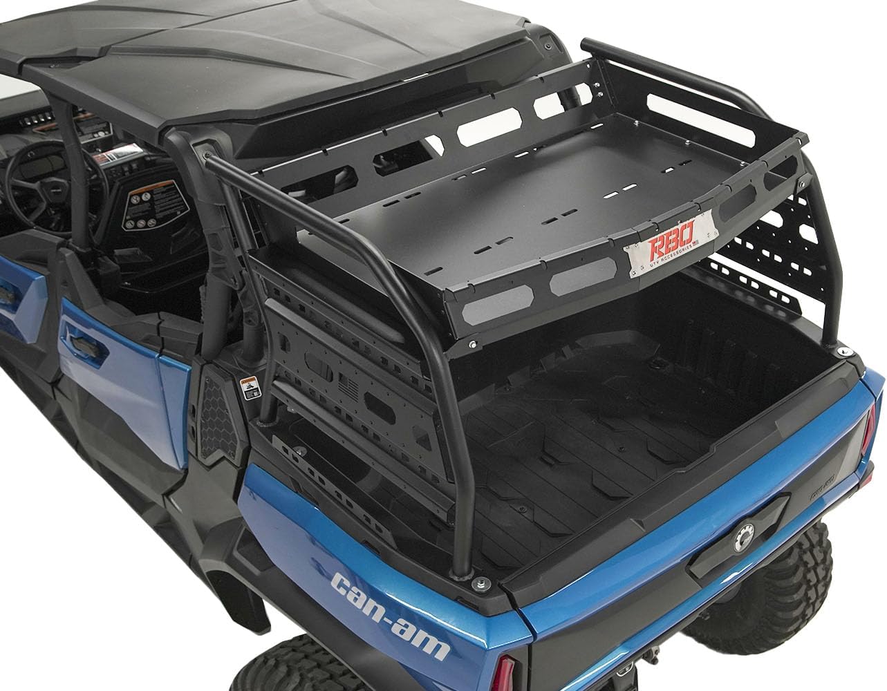 Razorback Offroad UTV Sherpa Cargo Rack | Compatible w/Can-Am Commander DPS, XT, XT-P and X-MR | Fits 2-Door and 4-Door | Heavy-Duty UTV Storage Rack | Made in USA | Can Am Rear Storage Rack