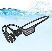Fones de ouvido de natação de condução óssea de silicone líquido macio debaixo d'água, IPX8 à prova d'água, fone de ouvido aberto para natação com silicone amigo da pele/fones de ouvido 32G MP3-Player