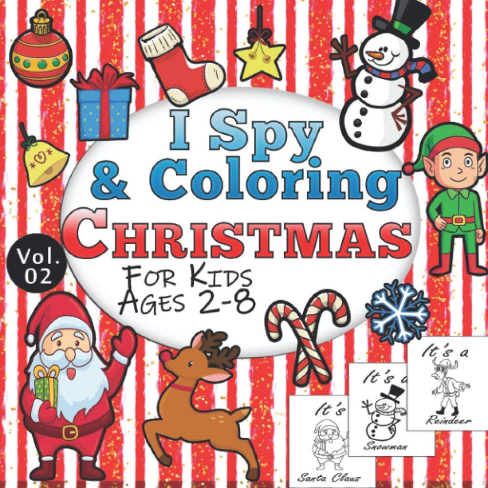 Buy I And Coloring Christmas For Kids Ages 28 A Fun Activity Colouring & Guessing Game For