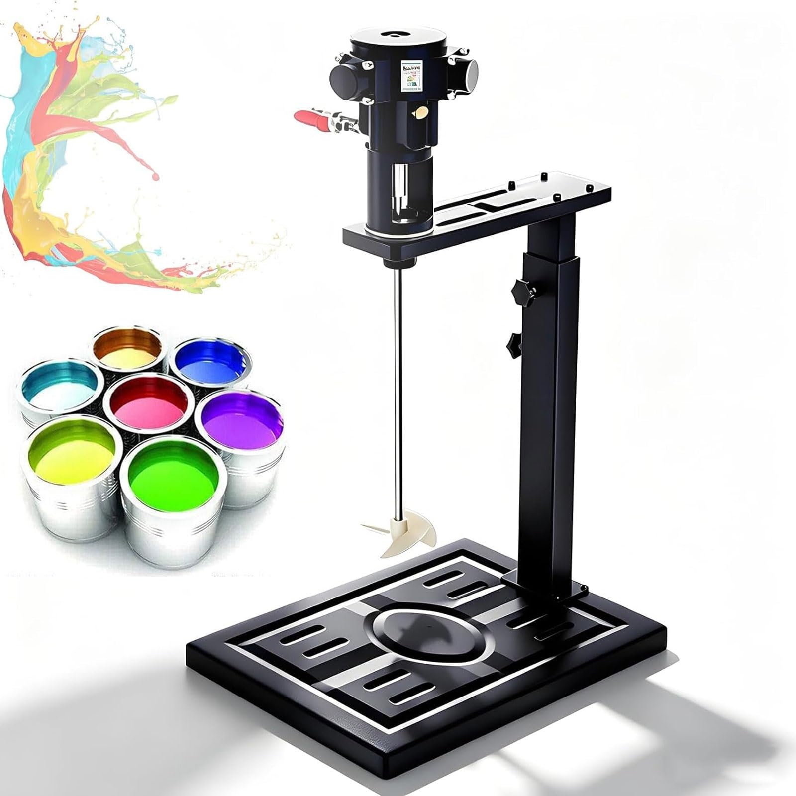 Miscelatore pneumatico per vernice, agitatore d'aria da 5 galloni, 1/8 HP, 5000 giri/min, supporto di sollevamento manuale, capacità 30 l, per vernice, colla, inchiostro, tamburo olio, pressione di