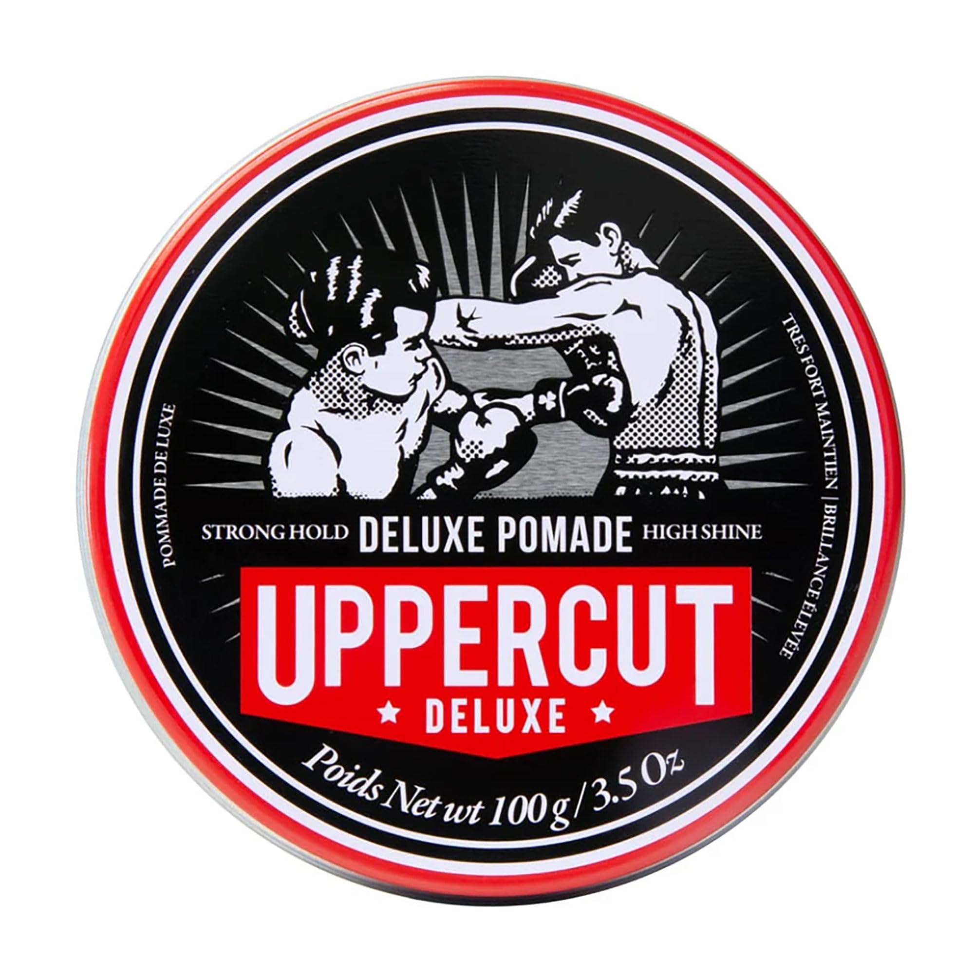 Uppercut Deluxe, Deluxe Pomade, Professional Water Based Pomade to Create Timeless and Classic Looks, Strong Hold and High Shine 100g