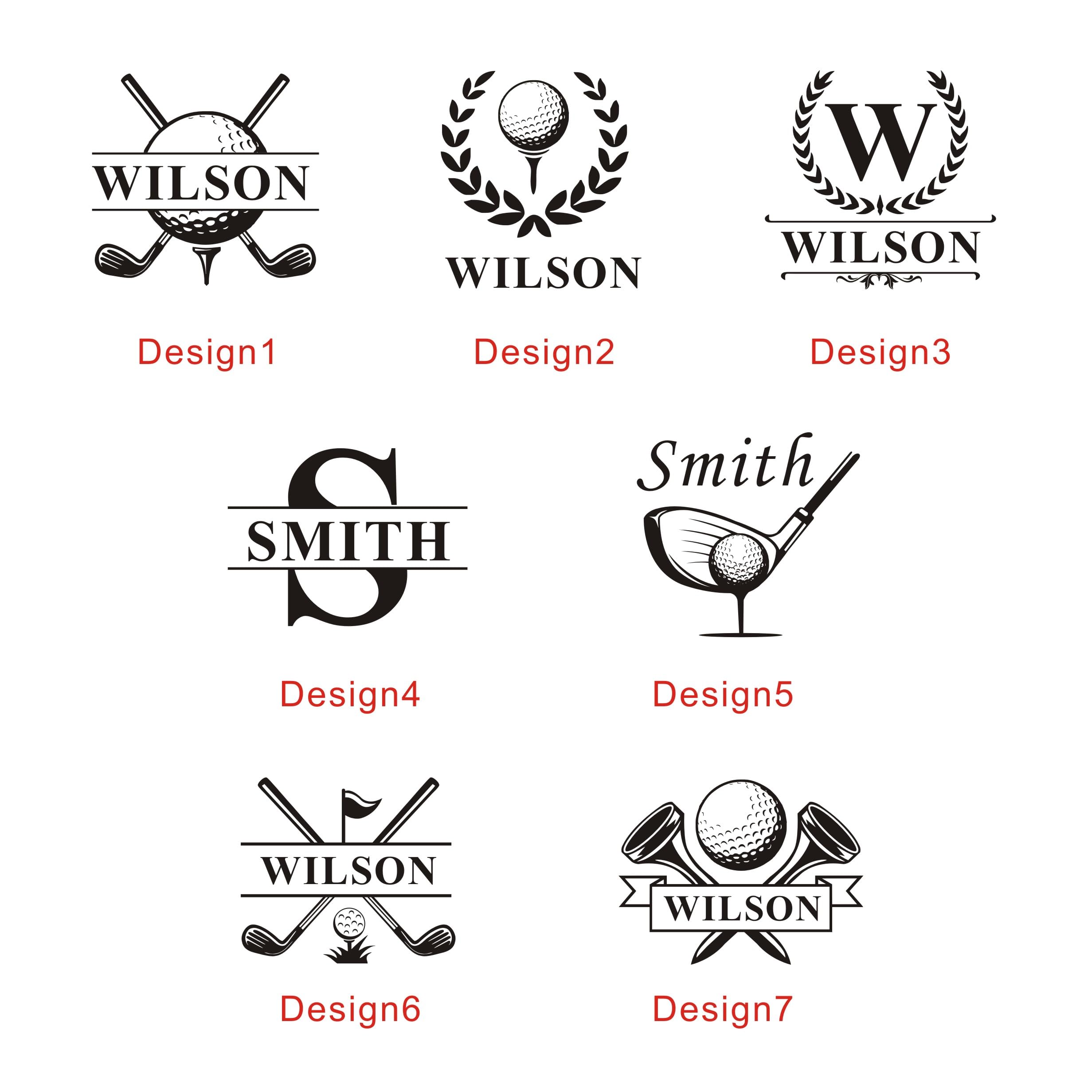 EDSG Personalized Golf Ball Bag Leather Golf Ball & Tee Holder with Belt Clip Personalized Gifts for Men Women Golfers Fathers Day Birthday Personalized Gift for Dad Grandpa Uncle (White)