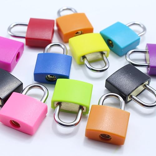 Miniatura 4 de Cerraduras pequeñas para maleta con llaves, 12 cerraduras pequeñas para equipaje, candados pequeños para casillero, mini cerradura para casillero,