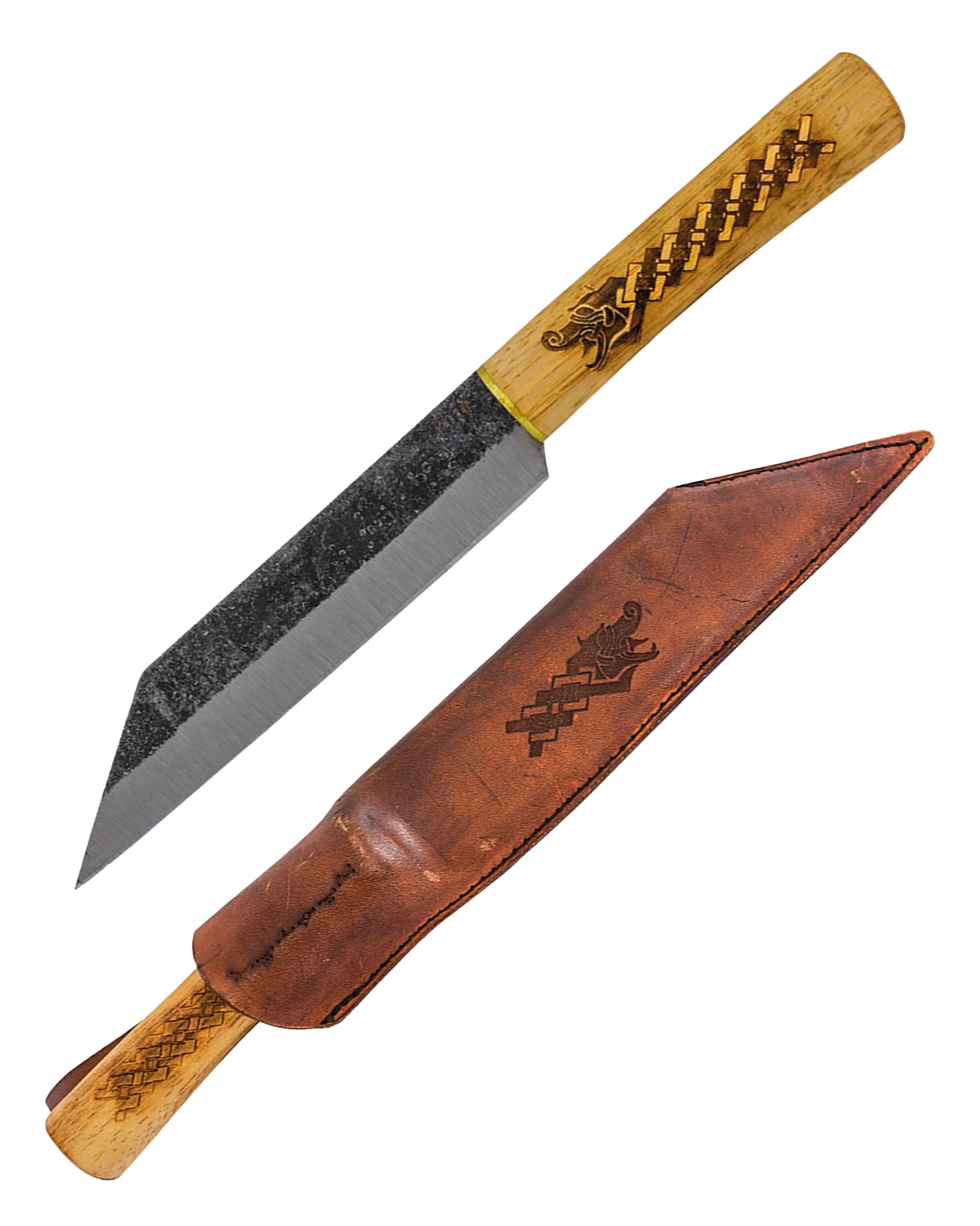 Condor Tool & Knife Norse Dragon Seax - Viking Knife with Hand
