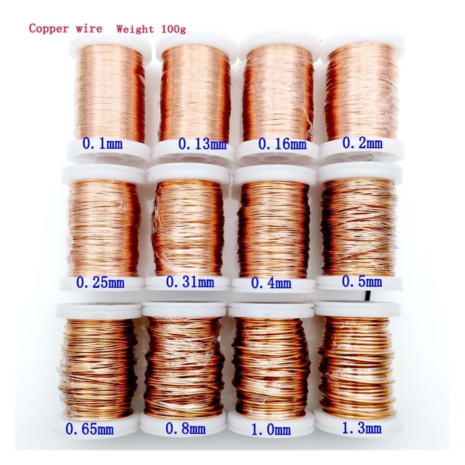 Kupfer-Spulendraht, 0,13 mm,25,51 1, Kupferdraht Magnetdraht Emaillierter Kupferwickeldraht Spule Kupferdrahtwicklung(0.31mm)