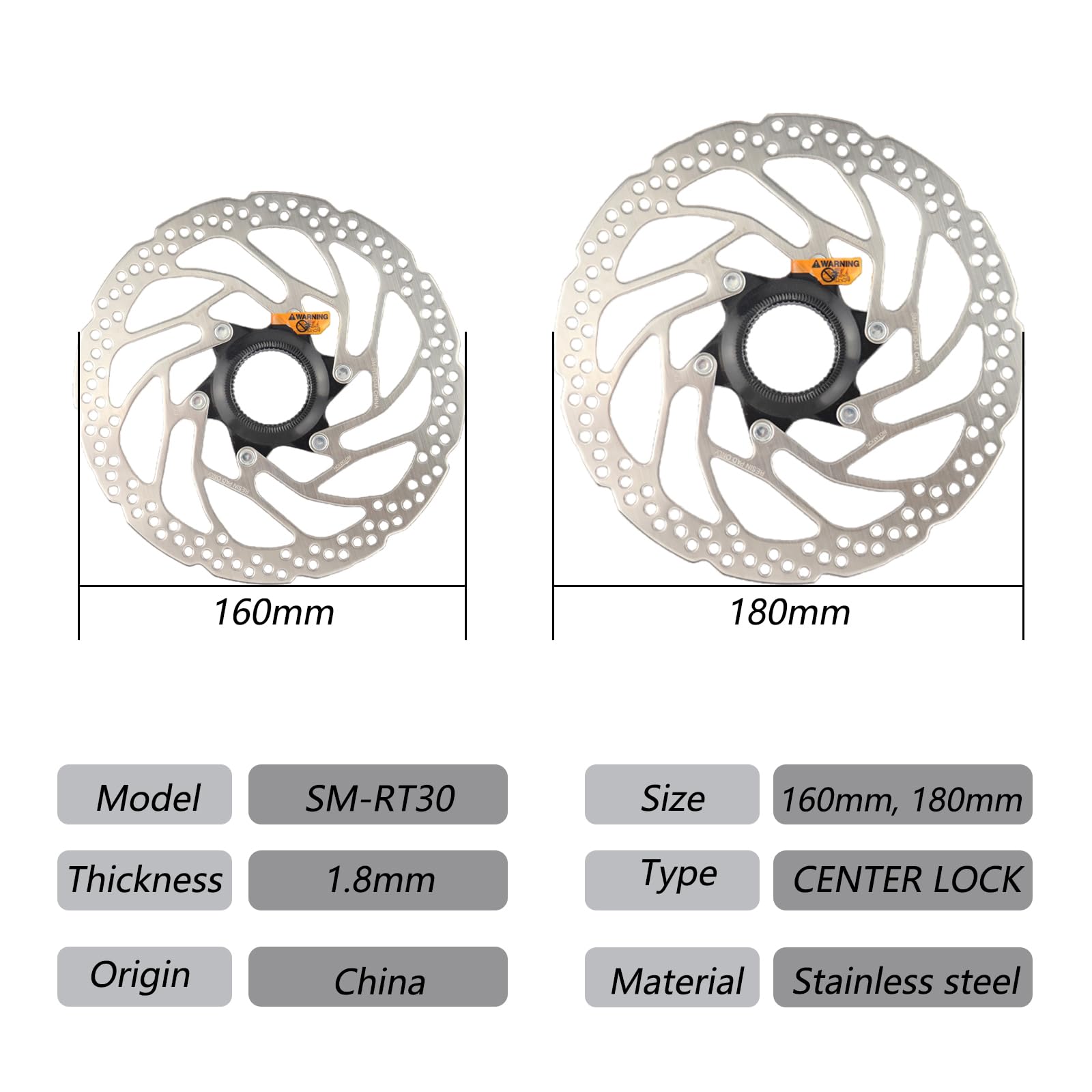 Yongness Bike Central Locking Brake Disc, Rotor 180mm Compatible with Shimano SM-RT30 Disc Brake Disc with Lock Cover - Image 4