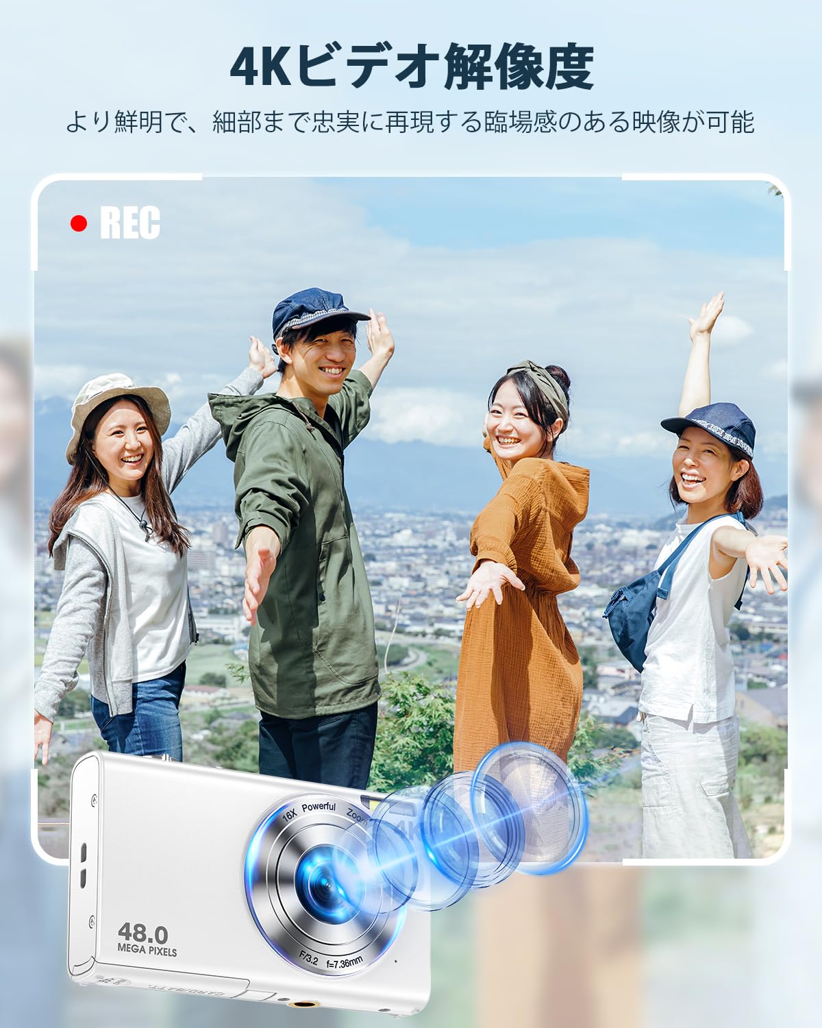 Anteam デジタルカメラ 4K AFオートフォーカス 4800万画素