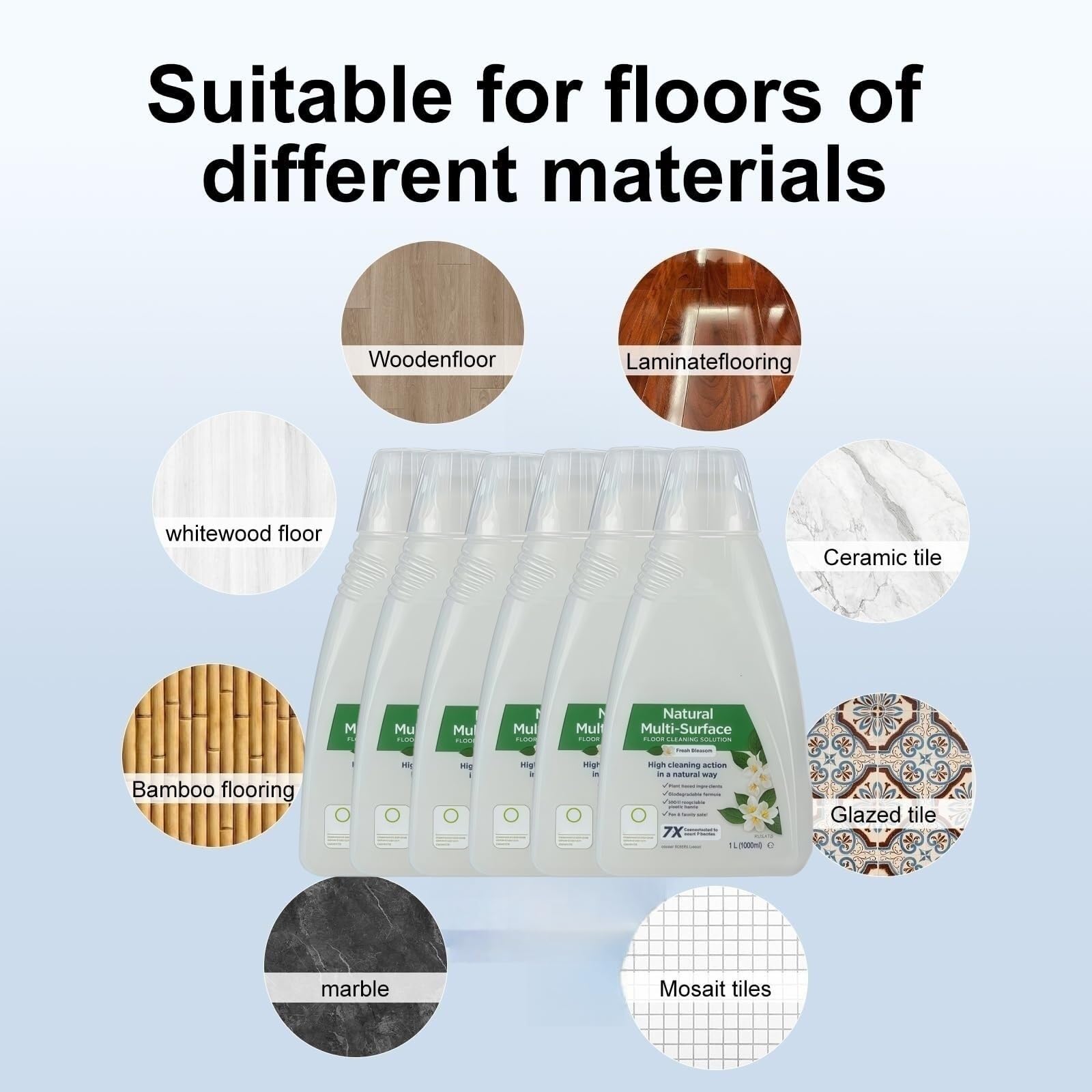 Nettoyant Pour Sols 1L Compatible Avec BISSELL Solution De Nettoyage De Sols Multi-surfaces
