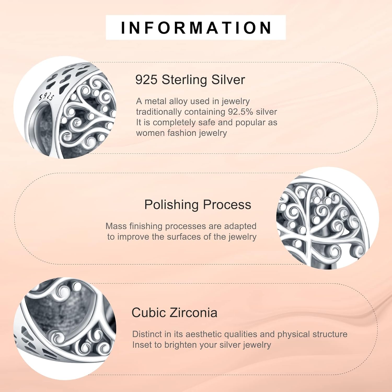 Annmors Silver Charms for Bracelets S925 Love Heart Mom Birthday Dangle for Women Bracelet & Necklace Pendant - Image 4