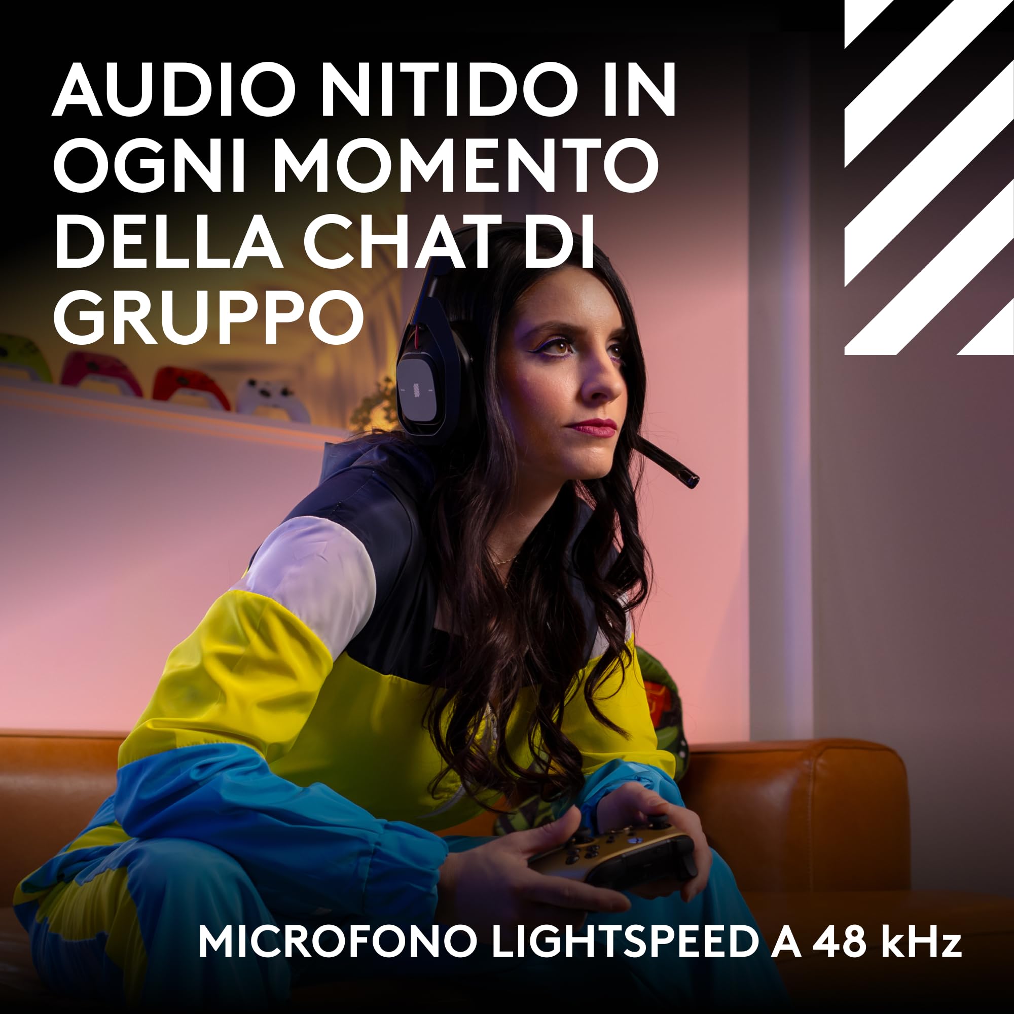 Logitech G Astro A50 cuffia e microfono gaming wireless LIGHTSPEED + base — immagine 5 di 16