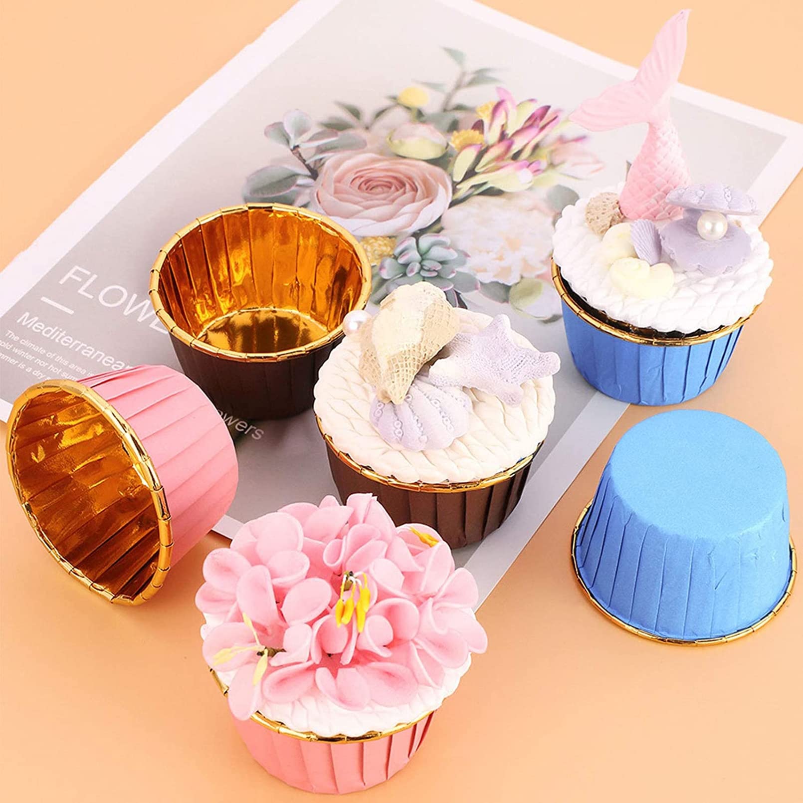 Caissettes Cupcake - 100 Pack Moule A Tarte En Réutilisables Et Jetables 200ml - Moule Cupcake En Pour