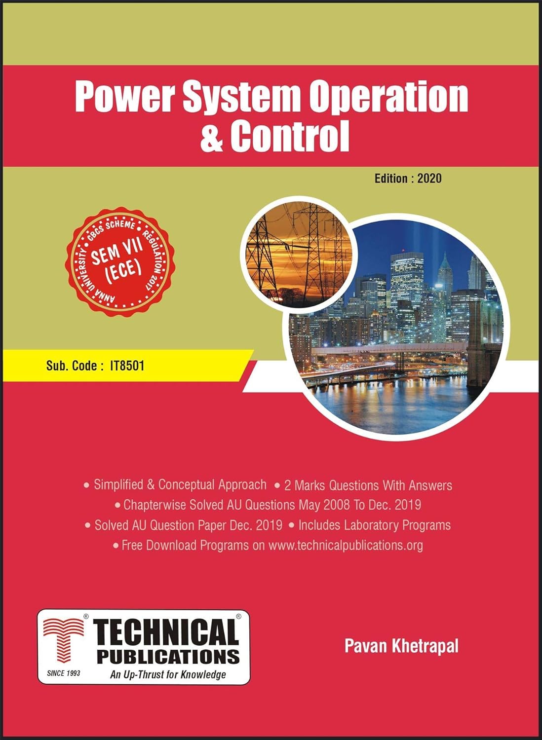 Buy Power System Operation & Control for SEM VI(EEE)(As per Anna