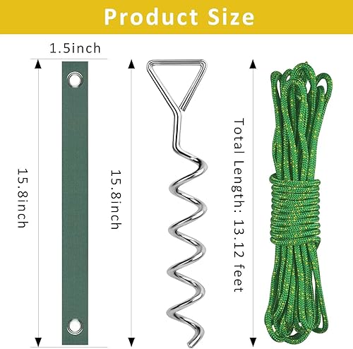 Miniatura 7 de FCENDS Estacas y soportes para árboles inclinados, kit de estacas de árbol en espiral resistente para alisar árboles jóvenes, protege los árboles