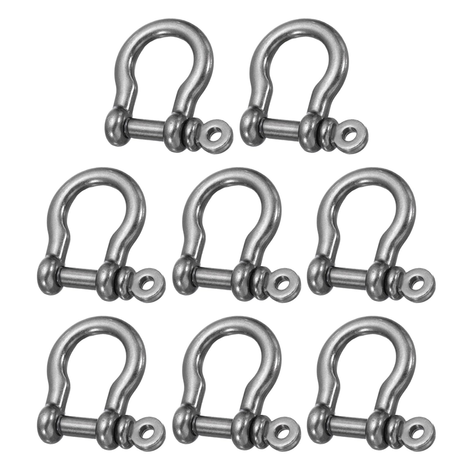 Manilles haut de gamme de 10mm avec anneau en D en alliage robuste finition argent clair