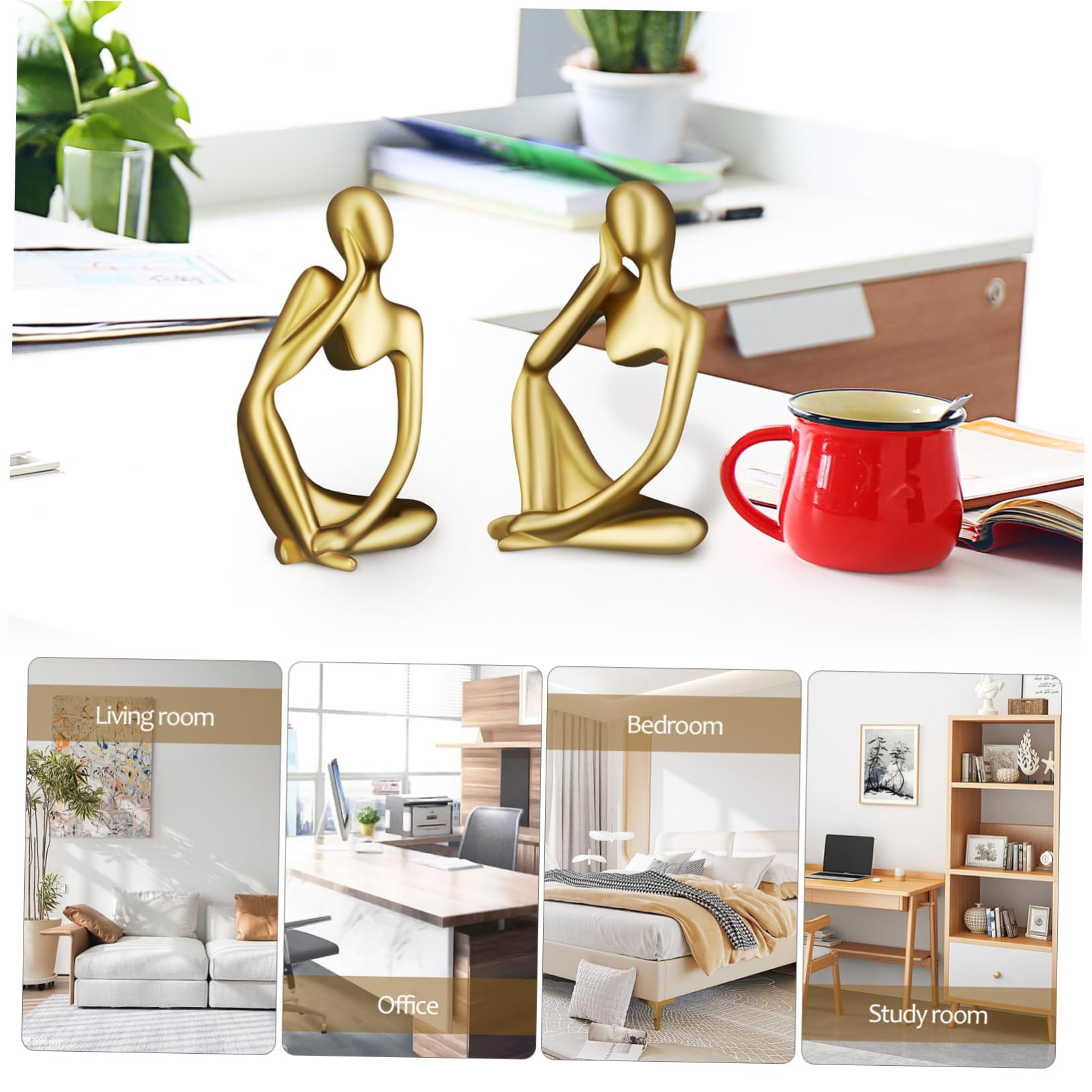 8 STK Ornamente zum einzug für den einzug wichtelfiguren Einweihungsgeschenk Wohnaccessoire Statuen für die Inneneinrichtung Denker-Statue Bürodekoration Harz